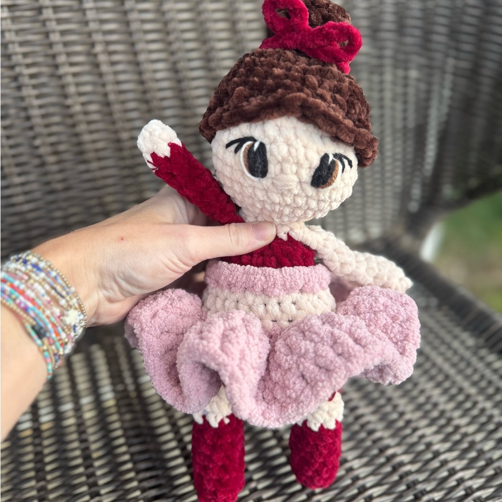 Handmade Crochet Plush Ballerina Doll